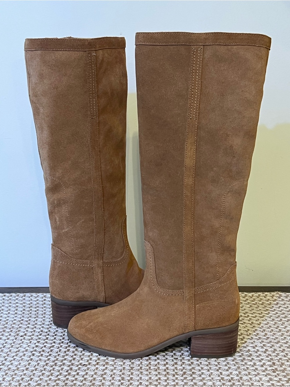 Marc Fisher Impulsa Women's Suede Knee High Tall Riding Boots Block Heel Size 7